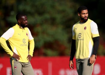 Ruben Loftus-Cheek and Fikayo Tomori of AC Milan