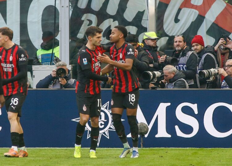 Christopher Nkunku and Christian Pulisic AC Milan ميلان بوليسيك نكونكو