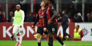 Rafael Leao and Alexis Saelemaekers AC Milan ميلان ساليماكرز لياو