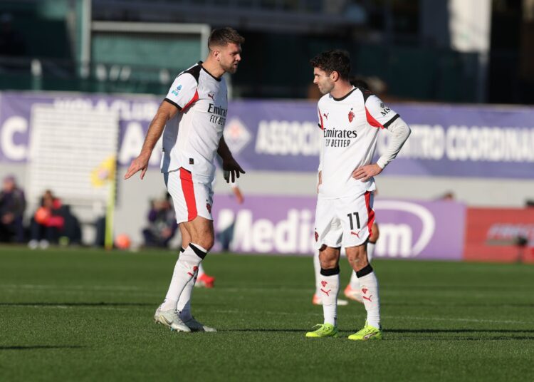 Christian Pulisic and Niclas Fullkrug of AC Milan