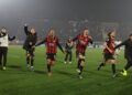 AC Milan players celebrate