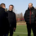 Massimiliano Allegri and Gerry Cardinale with Giorgio Furlani