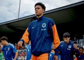 Juwensley Onstein of Holland U18 during the U18 Men match between Holland U18 v Italy U18 at the Sportpark Juliana on September 7, 2024 in 's-Gravenzande Netherlands (Photo by Stan Oosterhof/Soccrates/Getty Images)