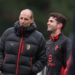 Christian Pulisic and Massimiliano Allegri of AC Milan