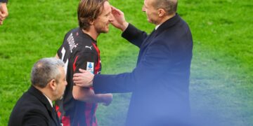 Allegri and Modric of AC Milan