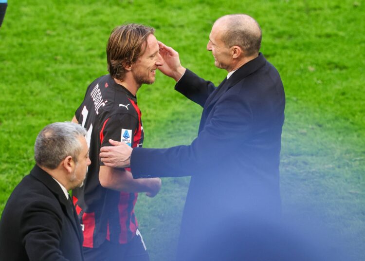 Allegri and Modric of AC Milan
