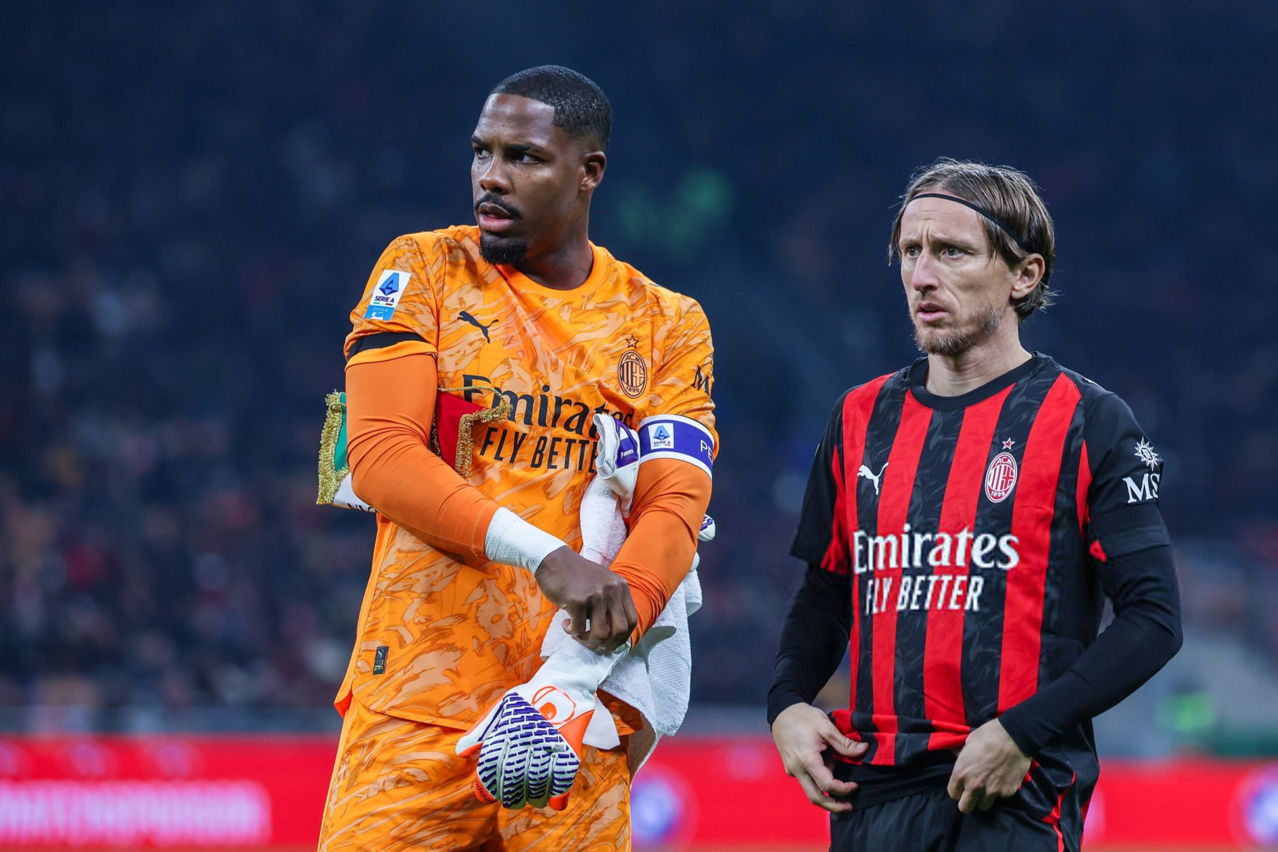 Luka Modric Mike Maignan AC Milan ميلان مينيون مودريتش 