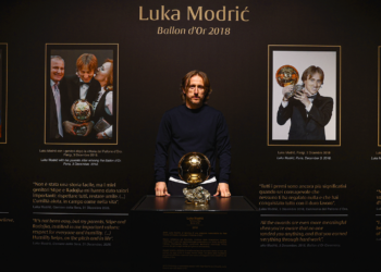 Luka Modric’s Ballon d’Or on display at Museo Mondo Milan