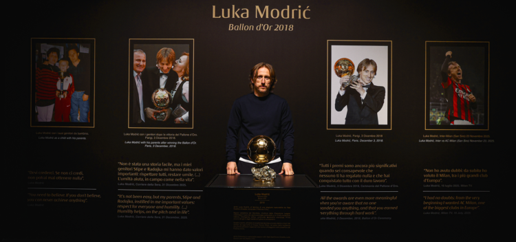 Luka Modric’s Ballon d’Or on display at Museo Mondo Milan