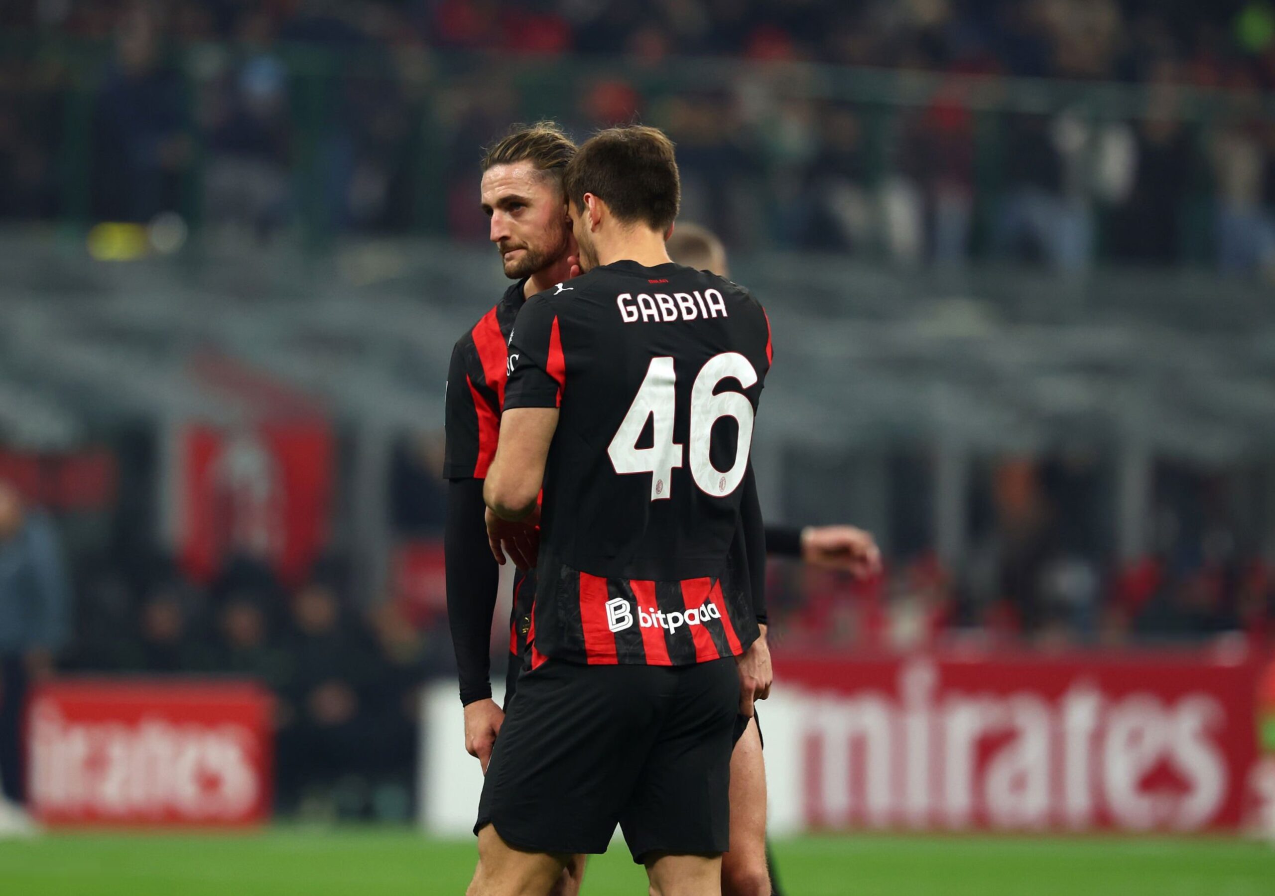 Adrien Rabiot and Matteo Gabbia of AC Milan رابيو غابيا ميلان