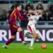 Niclas Fullkrug of AC Milan and Daniele Ghilardi of AS Roma compete for the ball during the Serie A Enilive match between AS Roma and AC Milan at Stadio Olimpico on January 25, 2026 in Rome, Italy. (Photo by Giuseppe Maffia/NurPhoto via Getty Images)