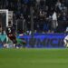 Lazio's Gustav Isaksen scores against AC Milan