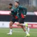 Santiago Gimenez and Christopher Nkunku of AC Milan