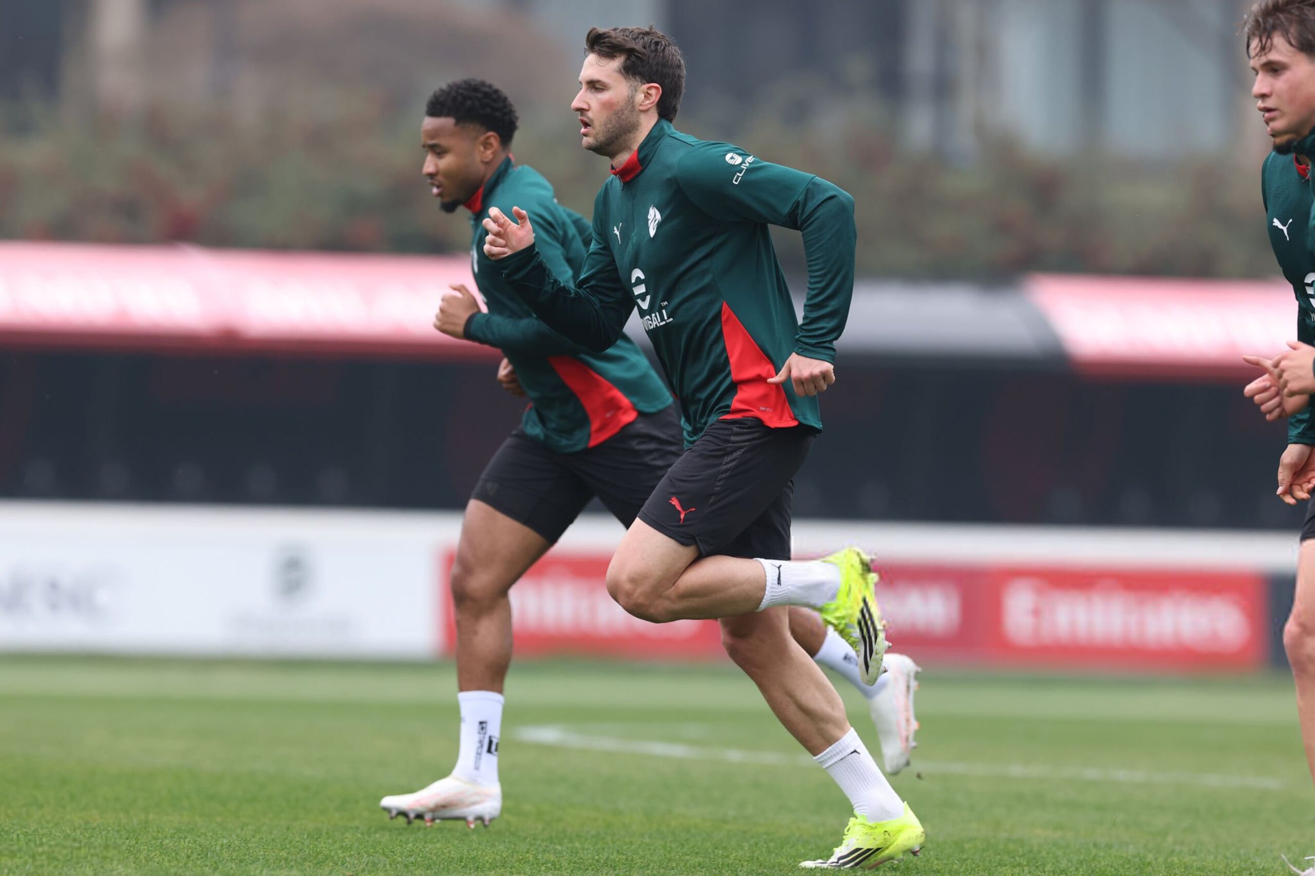 Santiago Gimenez and Christopher Nkunku of AC Milan