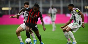 Rafael Leao of AC Milan vs Juventus ميلان يوفنتوس لياو