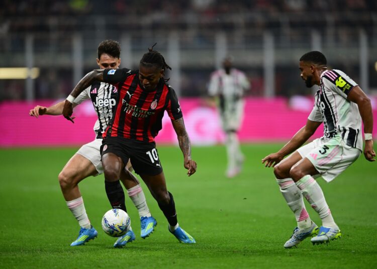 Rafael Leao of AC Milan vs Juventus ميلان يوفنتوس لياو