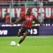 Youssouf Fofana of AC Milan kicks the ball during the Serie A match between AC Milan and Udinese Calcio at Giuseppe Meazza Stadium on April 11, 2026 in Milan, Italy. (Photo by Giuseppe Cottini/AC Milan via Getty Images)