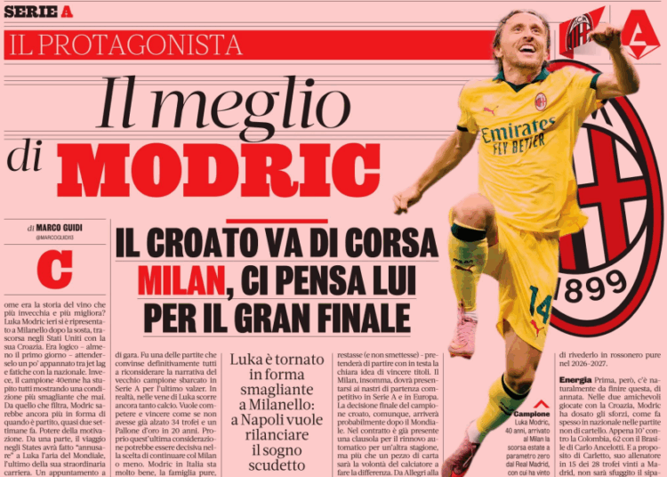 Modric back in form at Milanello – He wants to revive the Scudetto dream