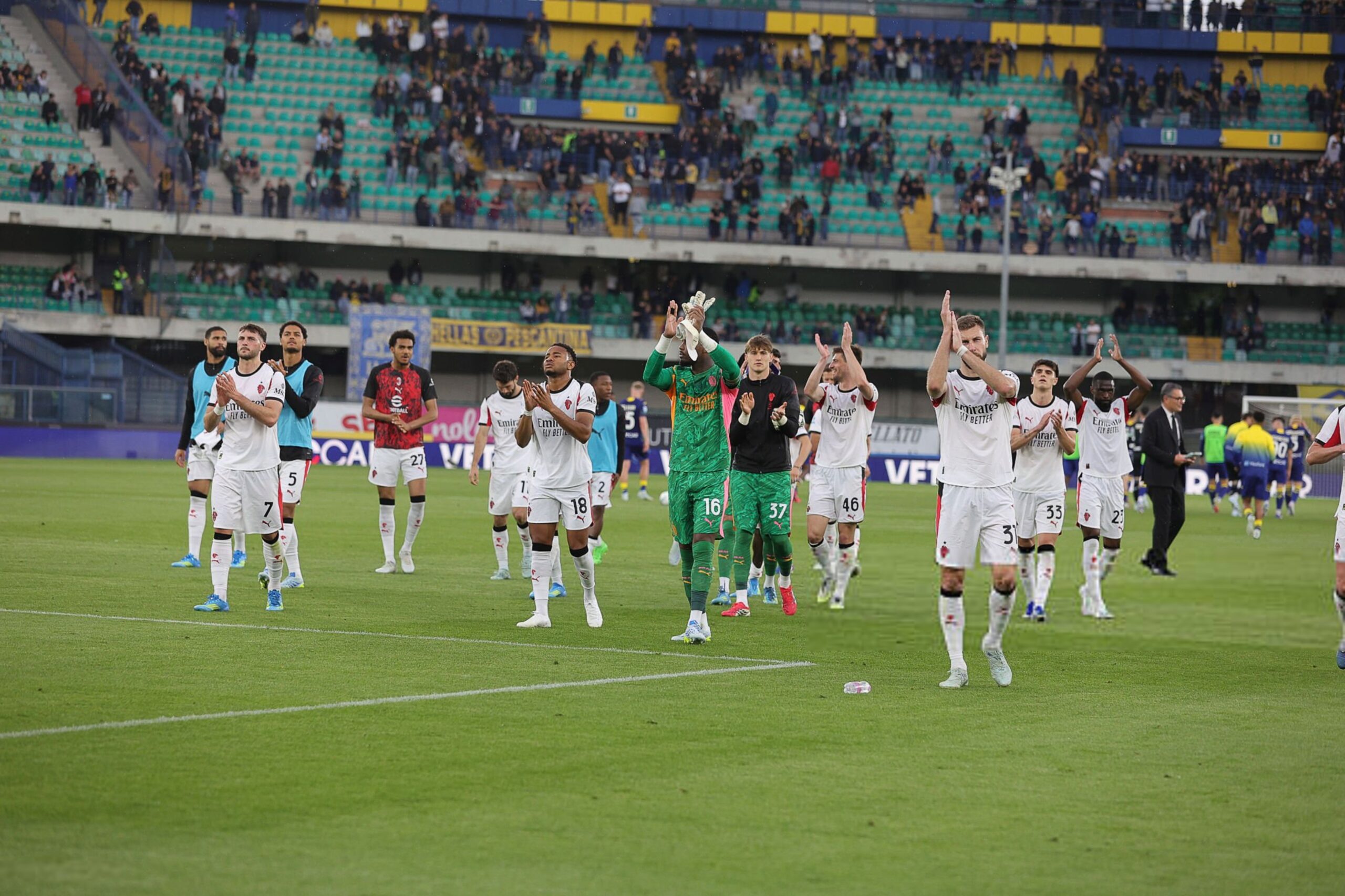 AC Milan players celebrate
