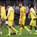 AC Milan players looking dejected