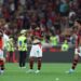 AC Milan players looking dejected