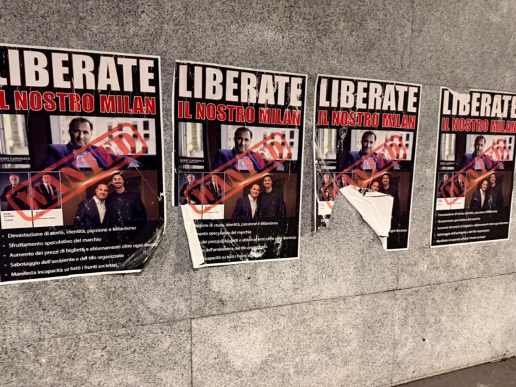 MR: AC Milan fans step up protests as ‘Free Our Milan’ posters spread across Italy