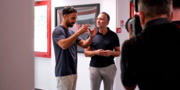 AC Milan's Ruben Amorim and Gerry Cardinale أموريم كاردينالي ميلان
