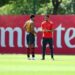 Ruben Amorim and Zachary Athekame of AC Milan