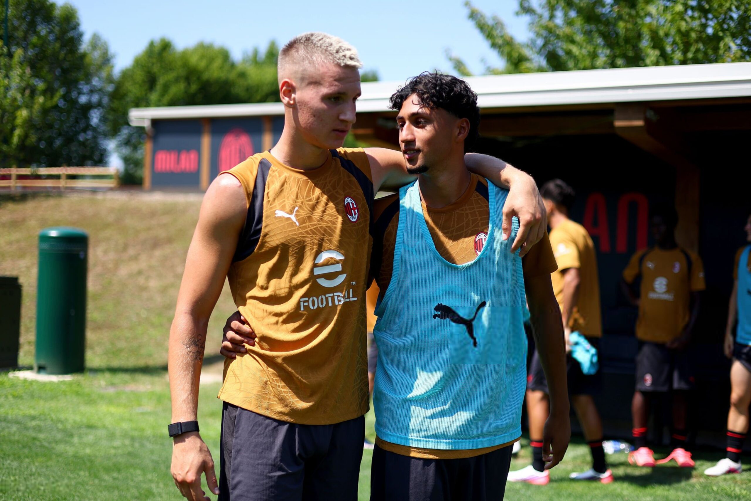 Francesco Camarda and Nirash Perera of AC Milan