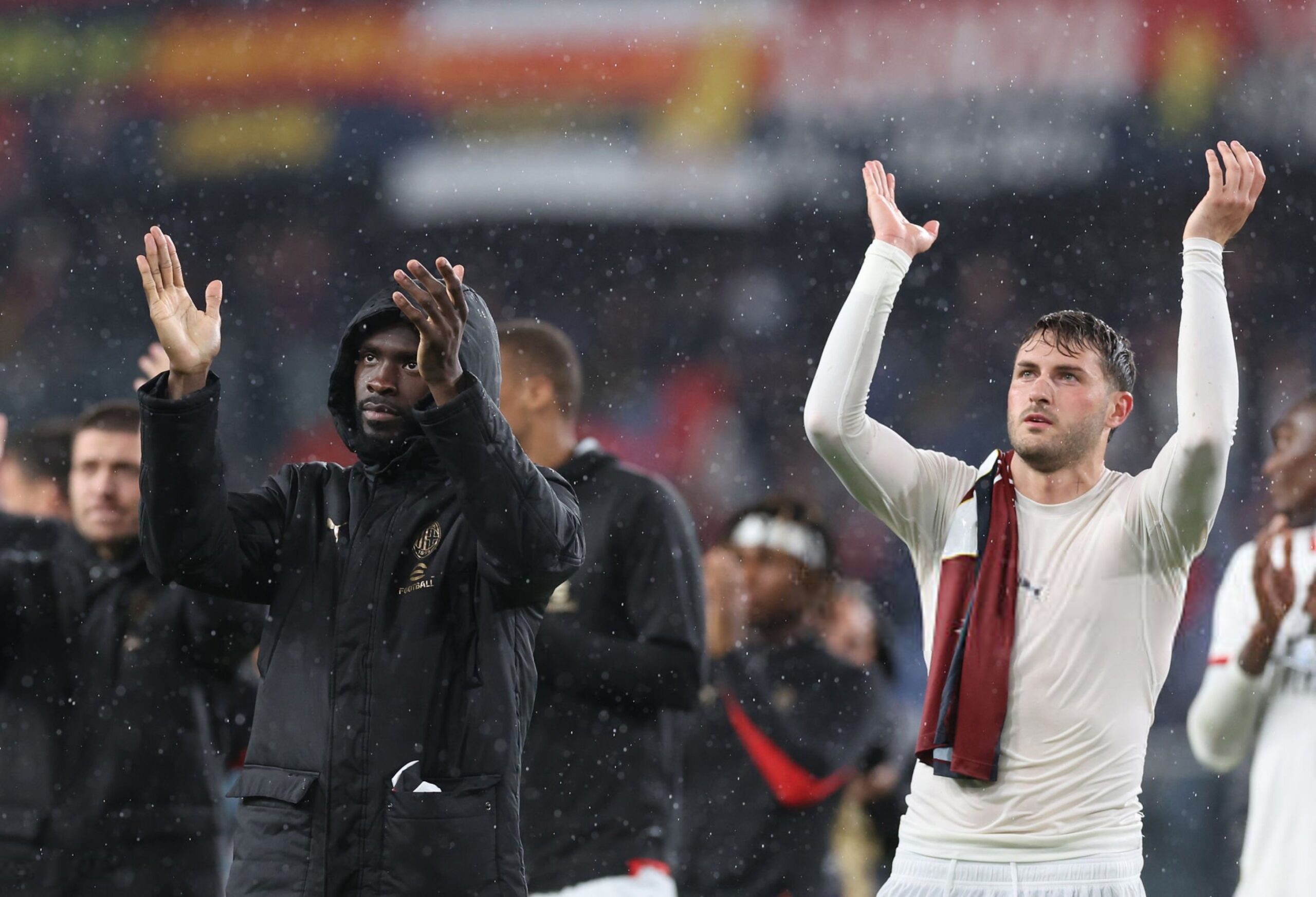 Fikayo Tomori and Santiago Gimenez of AC Milan ميلان توموري سانتياغو خيمينيز