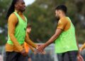 Gonçalo Ramos and Rafael Leao of AC Milan راموس لياو ميلان
