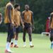 Rafael Leao and teammates at Milanello