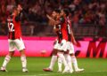 Christopher Nkunku celebrates with teammates
