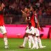 Christopher Nkunku celebrates with teammates