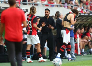 Christian Comotto and Ruben Amorim of AC Milan ميلان كوموتو أموريم