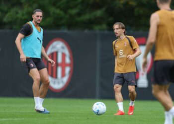 Luka Modric and Adrien Rabiot AC Milan ميلان رابيو مودريتش