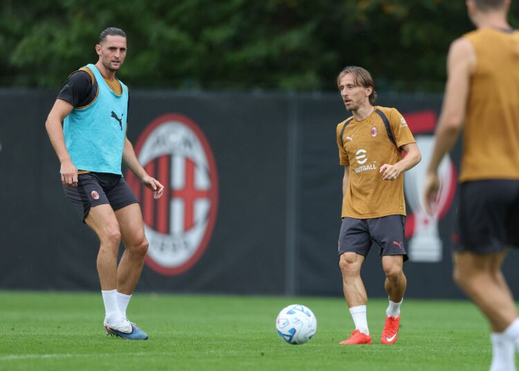 Luka Modric and Adrien Rabiot AC Milan ميلان رابيو مودريتش