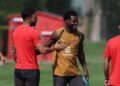 Yunus Musah and Ruben Amorim of AC Milan يونس موسى أموريم ميلان