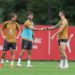 Mario Gila, Christian Pulisic, and Luka Modric of AC Milan غيلا بوليسيك مودريتش ميلان