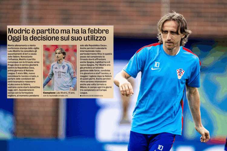 Gazzeta: Modrić travelled with Croatia despite fever – Decision on his involvement today
