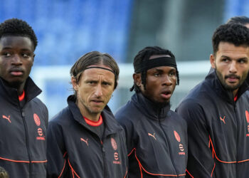Alphadjo Cisse, Luka Modric, Samuel Chukwueze and Gonçalo Ramos of AC Milan سيسي مودريتش تشوكويزي راموس ميلان