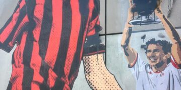 Franco Baresi mural outside Casa Milan vandalised again