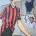 Franco Baresi mural outside Casa Milan vandalised again