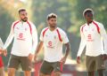 Christian Pulisic Alphadjo Cisse and Mario Gila of AC Milan بوليسيك سيسي غيلا ميلان