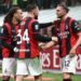 Adrien Rabiot Diego Moreira and Mario Gila of AC Milan