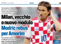 Tuttosport: Old System or new? Amorim faces the Modrić puzzle at Milan