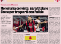 Gazzetta: AC Milan, Moreira set to start alongside Pulisic vs Sassuolo