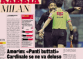 Gazzetta: AC Milan anger; Amorim: “Points thrown away” – Cardinale leaves disappointed