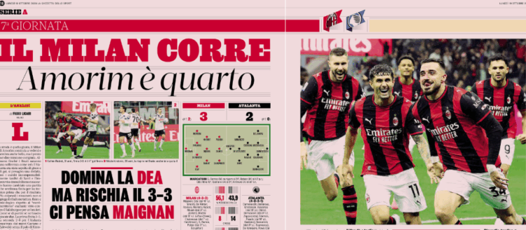 Gazzetta: AC Milan beat Atalanta 3-2 as Maignan saves Amorim’s side