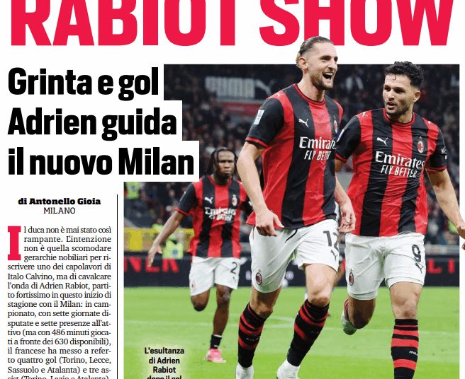 CorSport: Rabiot leads the new Milan on and off the pitch